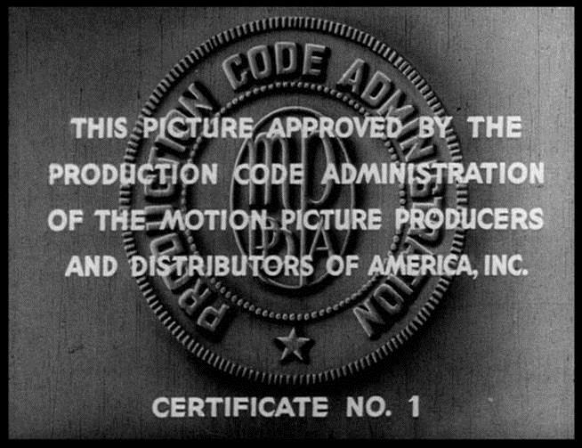 1934 Hayes Code: Queer Cinema.